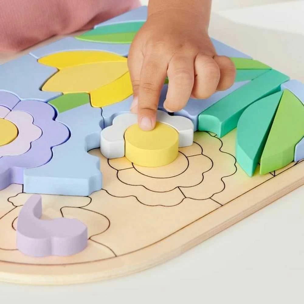 Mattel FISHER-PRICE medinė dėlionė – Gėlės (HXT97)