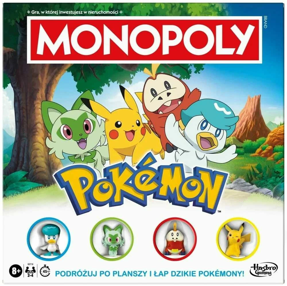 „Hasbro Monopoly Pokémon“ stalo žaidimas (lenkų kalba)