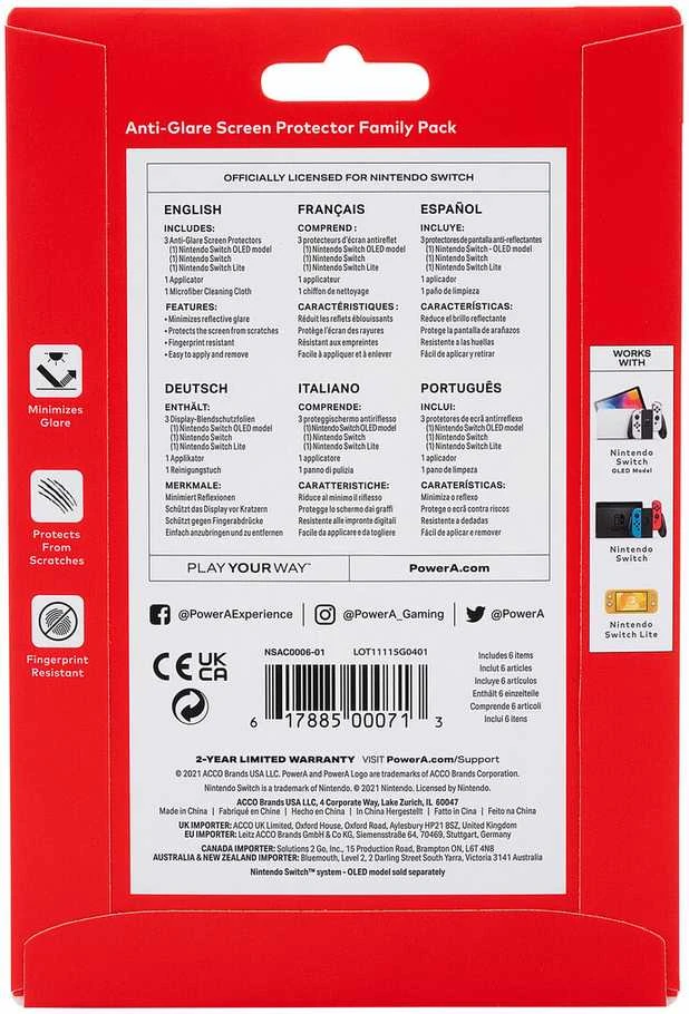 Power A PowerA Nintendo Switch / LITE / OLED ekrano apsauga
