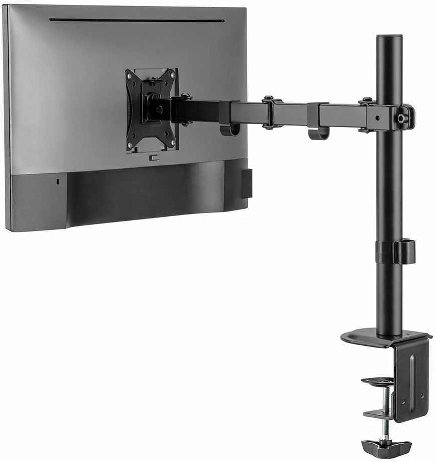 Maclean MC-753N LCD monitorius stalinis laikiklis 17-32" 9kg VESA 75x75 100x100 Vienos rankos ištiesiamas reguliuojamas