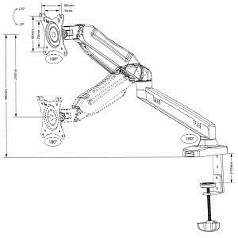 MACLEAN MC-860 Maclean MC-860 monitoriaus laikiklis 13 -27 8kg