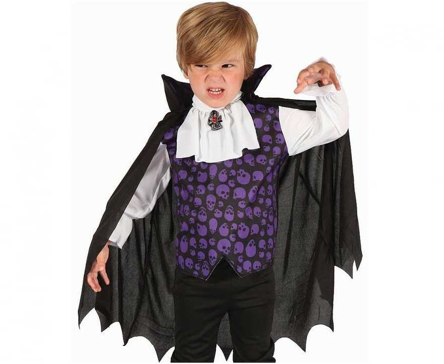 Elegantiškas Helovino vampyro kostiumas 92/104 cm
