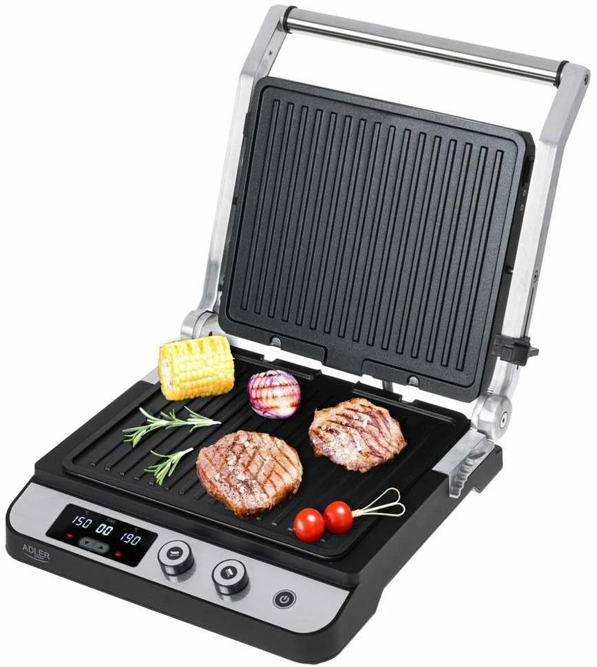 Adler | Electric Grilis | AD 3059 | Table | 3000 W | Nerūdijantis plienas/Juodas