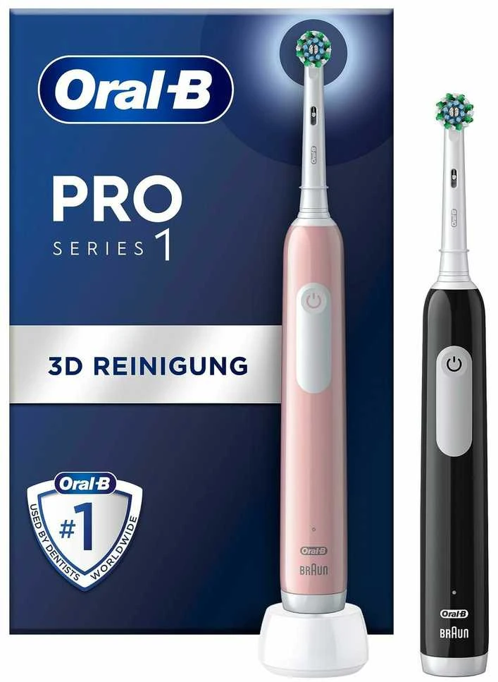 Oral-B Series 1 DUO elektriniai šepetėliai, rožinis ir juodas