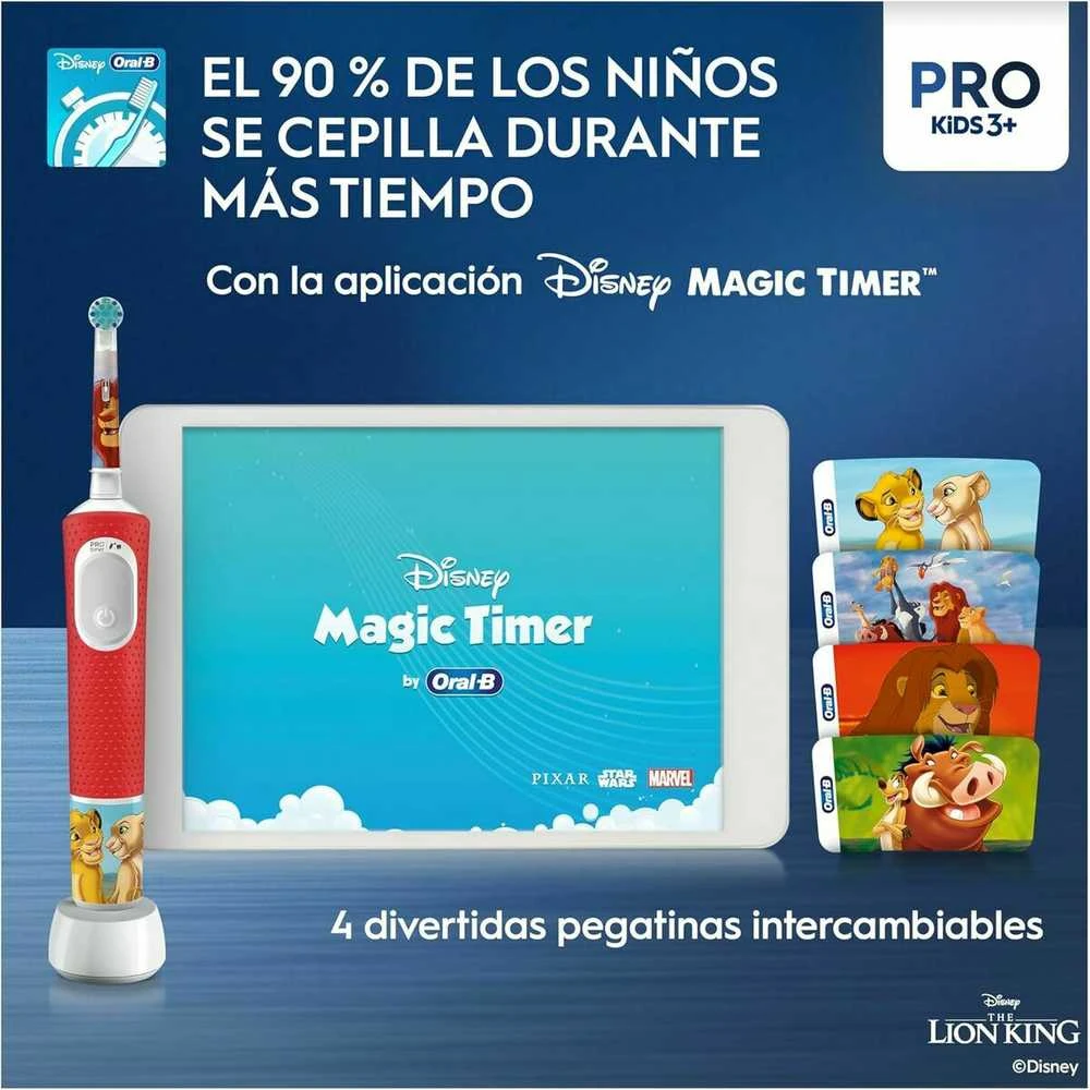 Dantų šepetėlis Oral-B Vitality Pro D103 Kids 3+ Lion King raudona