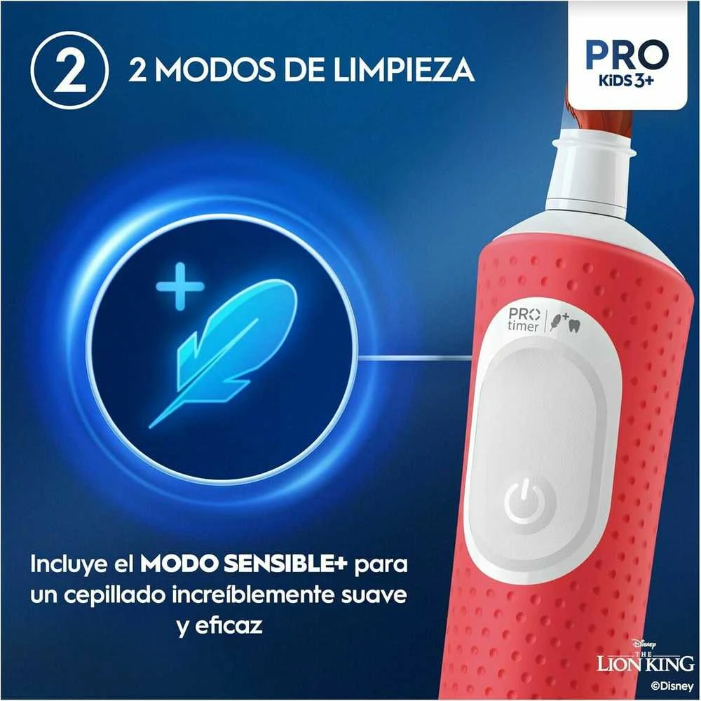 Dantų šepetėlis Oral-B Vitality Pro D103 Kids 3+ Lion King raudona