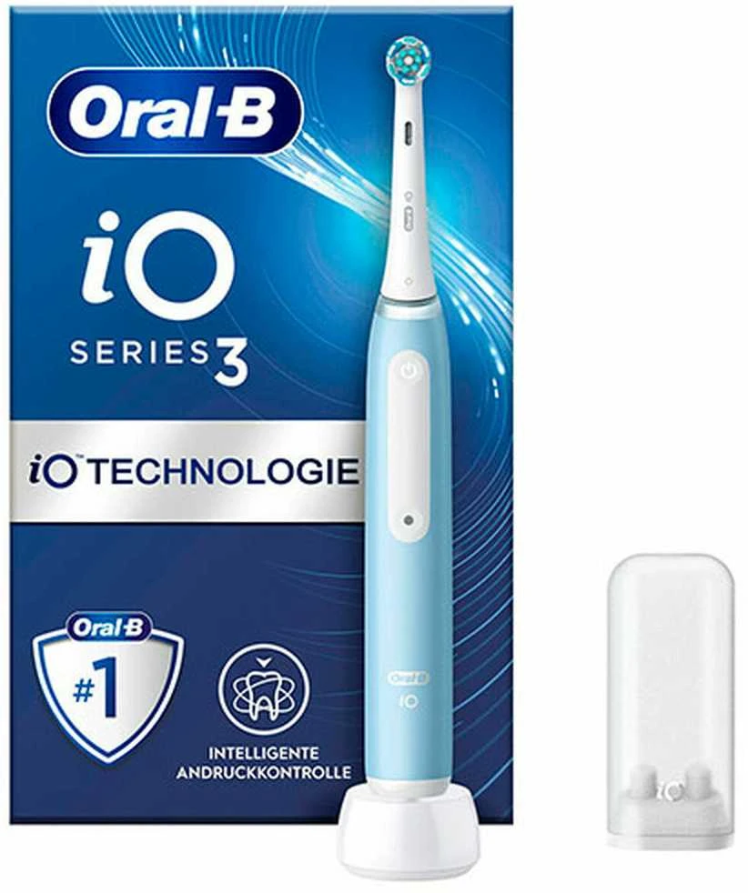Oral-B Elektrinis dantų šepetėlis | iO3N | Įkraunamas | Suaugusiems | Šepetėlių skaičius galvutės įeina 1 | Number of teeth brushing modes 3 | Ice Mėlyna