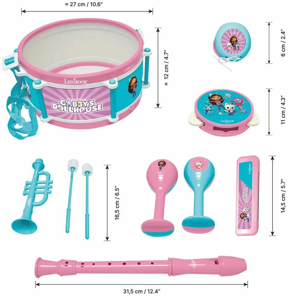 Lexibook Usorteret Gabby Gabby's Dollhouse muzikinis rinkinys 7 vnt