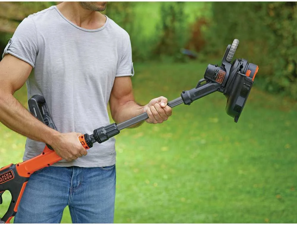 Black & Decker Juodas & Decker Akumuliatorinė žoliapjovė STC1820ESTC1820EPC 18 V 2 Ah 28 cm, Juodas & Decker