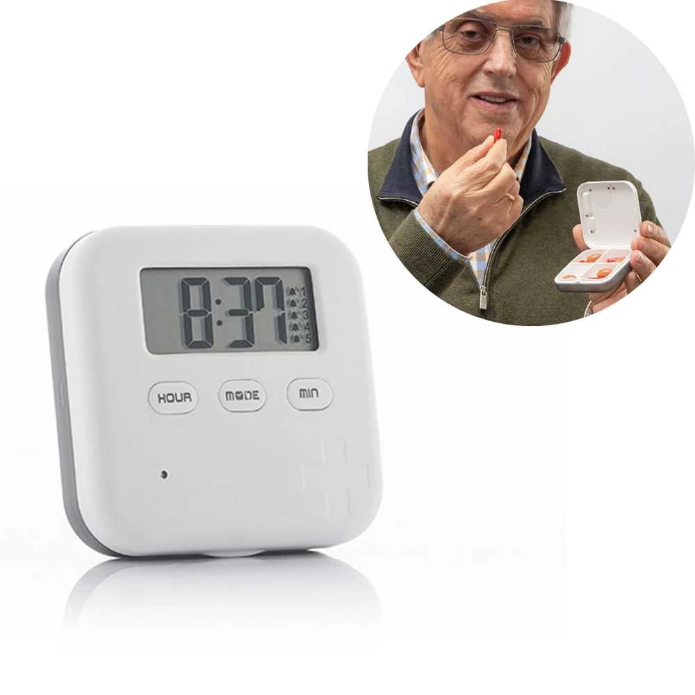 InnovaGoods Inteligentne elektroniczne pudełko na tabletki Alarm Laikrodis InnovaGoods