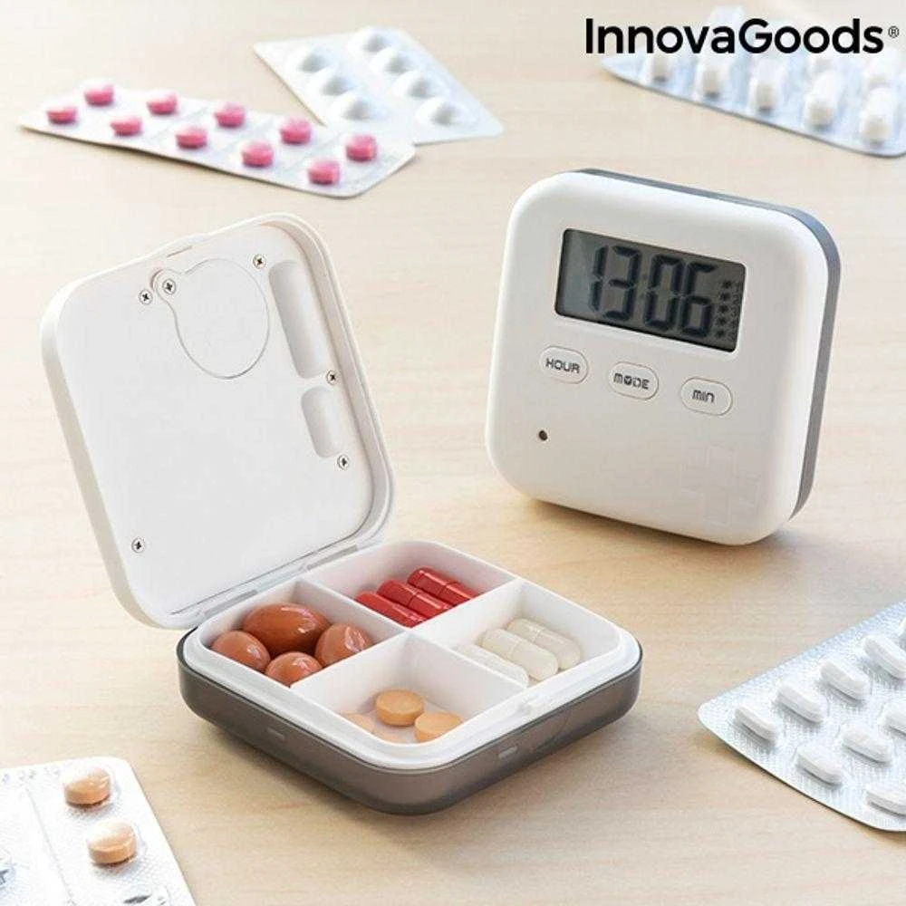 InnovaGoods Inteligentne elektroniczne pudełko na tabletki Alarm Laikrodis InnovaGoods