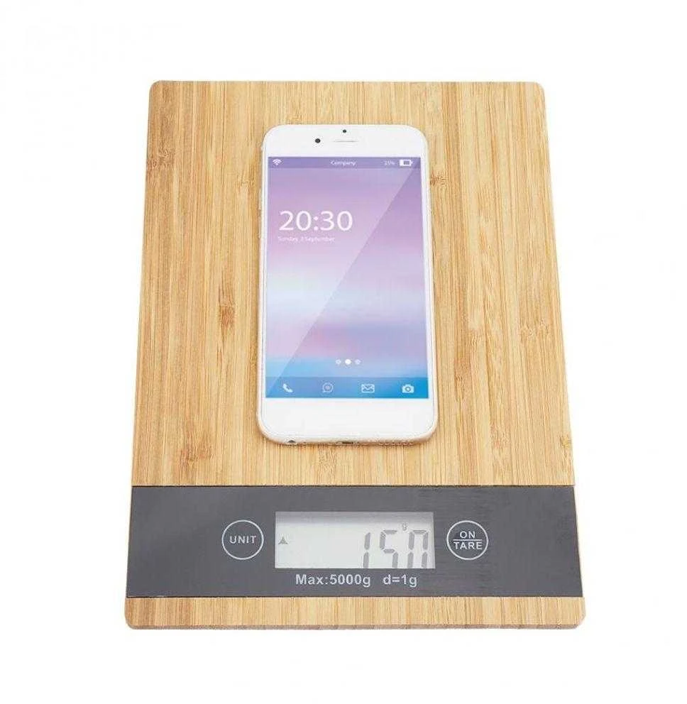 Verk Virtuvinės svarstyklės bambukinės iki 5kg