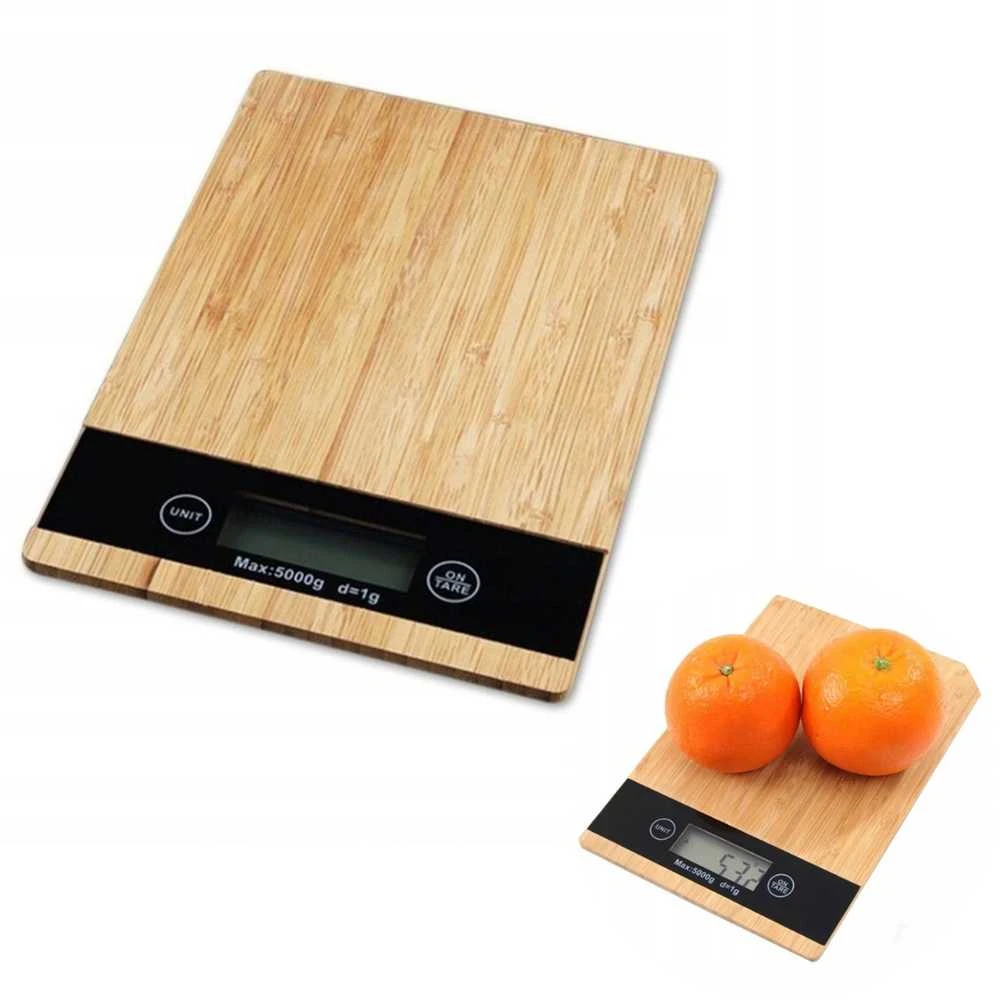 Verk Virtuvinės svarstyklės bambukinės iki 5kg