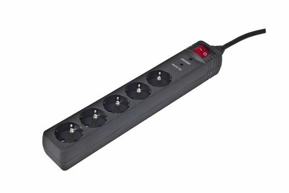 Gembird EnerGenie | Surge Protector SPG5-C-15/ 4.5 m/ 5 Sockets/ Juodas