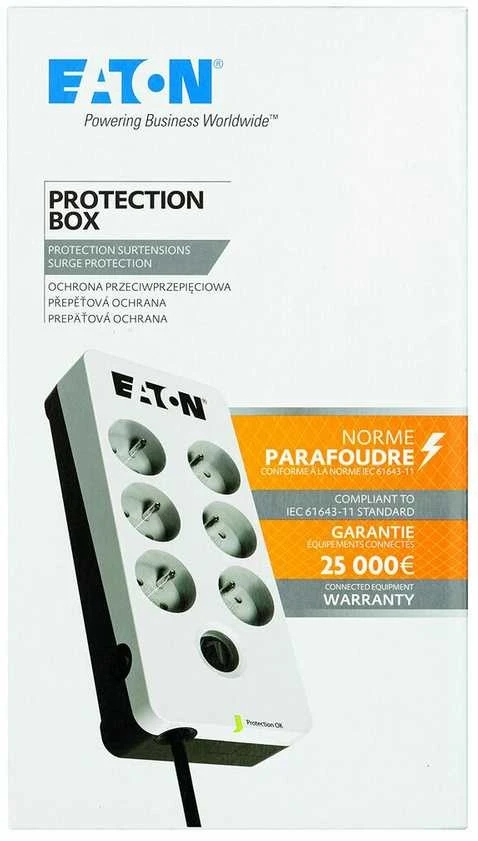 Eaton PB6F viršįtampių ribotuvas 6 AC išvestis(ys / čių) 220-250 V Juoda, Balta