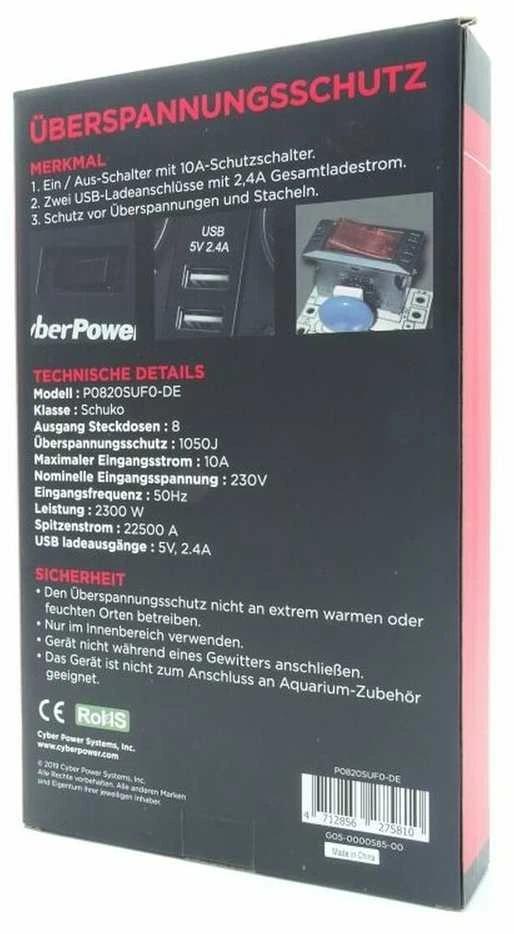 CyberPower | P0820SUF0-DE Apsaugos nuo viršįtampių