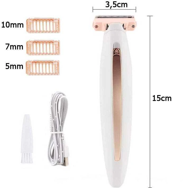 Kūno depiliatorius su LED apšvietimu ir USB įkrovimu