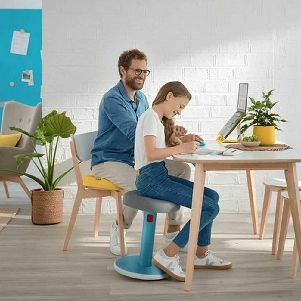 Ergonomiška kėdė Leitz Ergo Cosy, „du viename“, aksominės pilkos spalvos