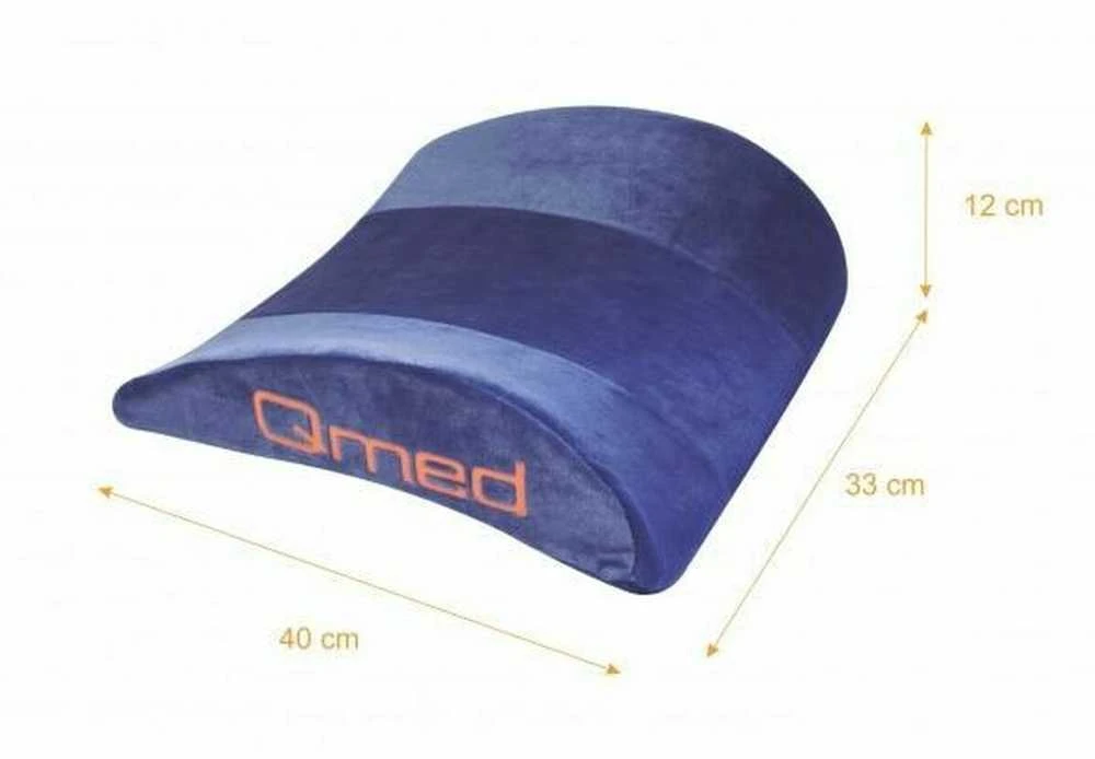 MDH Ergonominė Pagalvėlė - Qmed Juosmens Atrama 400x330x120mm PU Medvilnė Poliesteris