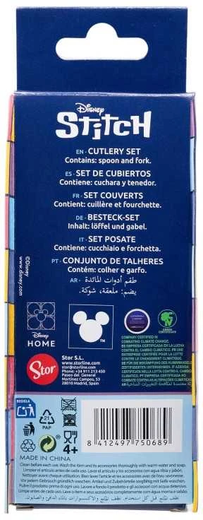 Ergonomiškas metalinis stalo įrankių rinkinys „Disney Lilo and Stitch“ piešimo piešinyje – 2 dalys