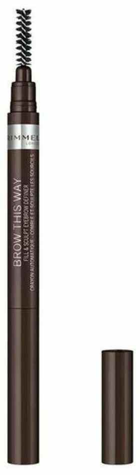 Antakių dažai "Rimmel London Brow This Way Fill And Sculpt Eyebrow Definer 002 Medium 0,25 g"