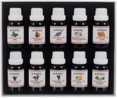 Drėkintuvas Kvapieji aliejai - 10 vnt. rinkinys, 15 ml, Ruhhy 21938