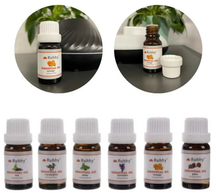 Drėkintuvas Kvapieji aliejai - 6 vnt. rinkinys, 10 ml, Ruhhy 21939