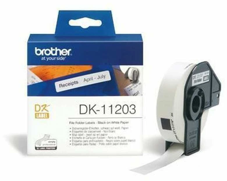 BROTHER DK11203 FAILŲ ALANKO ETIKETĖS