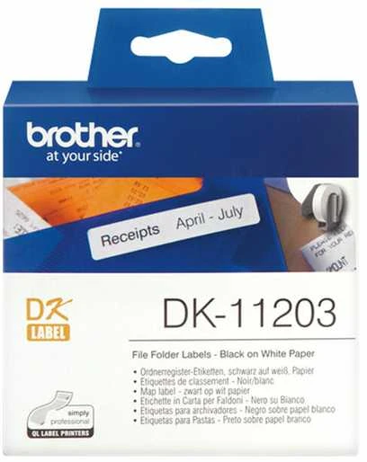 BROTHER DK11203 FAILŲ ALANKO ETIKETĖS