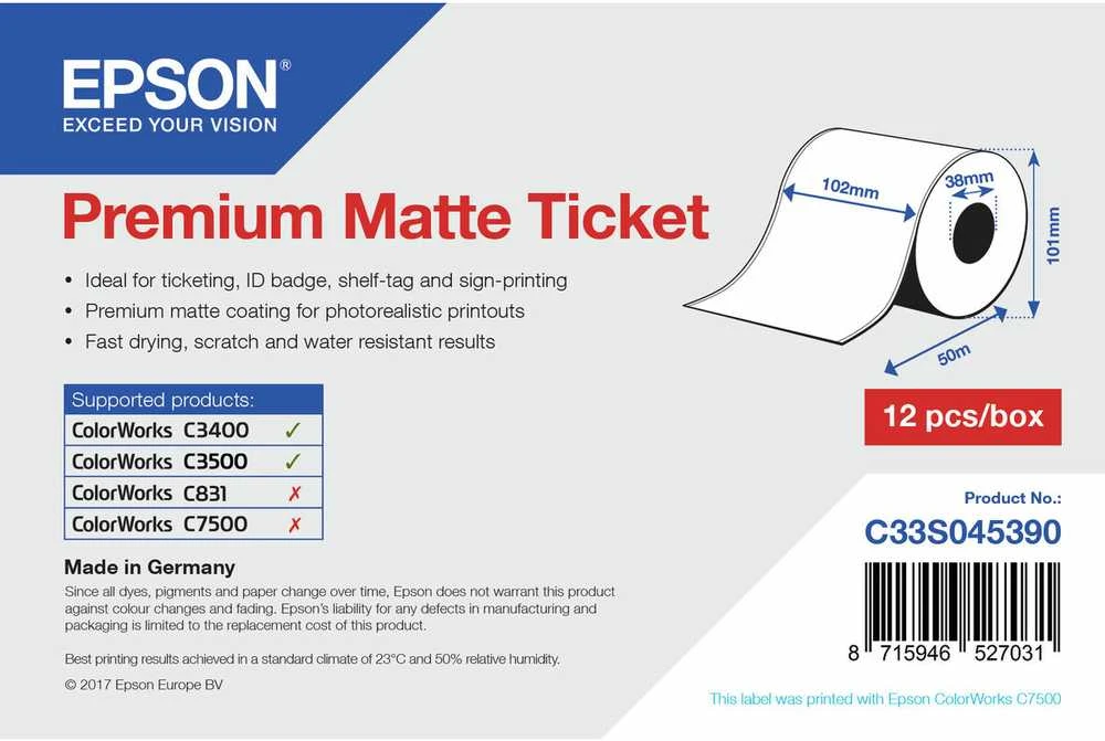 Epson MATTE TICKET (C33S045390)