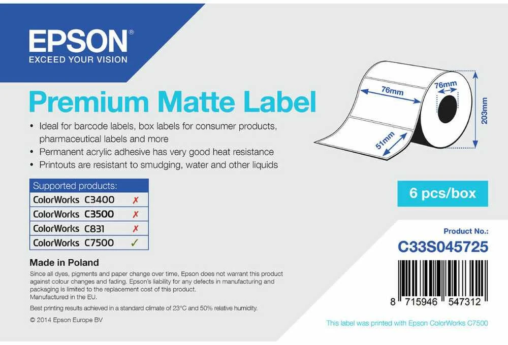 Epson Premium Matte Label (C33S045725)