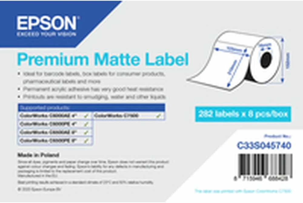 Epson Epson Premium Matte Label - Die-Cut Roll: 105mm x 210mm, 282 labels