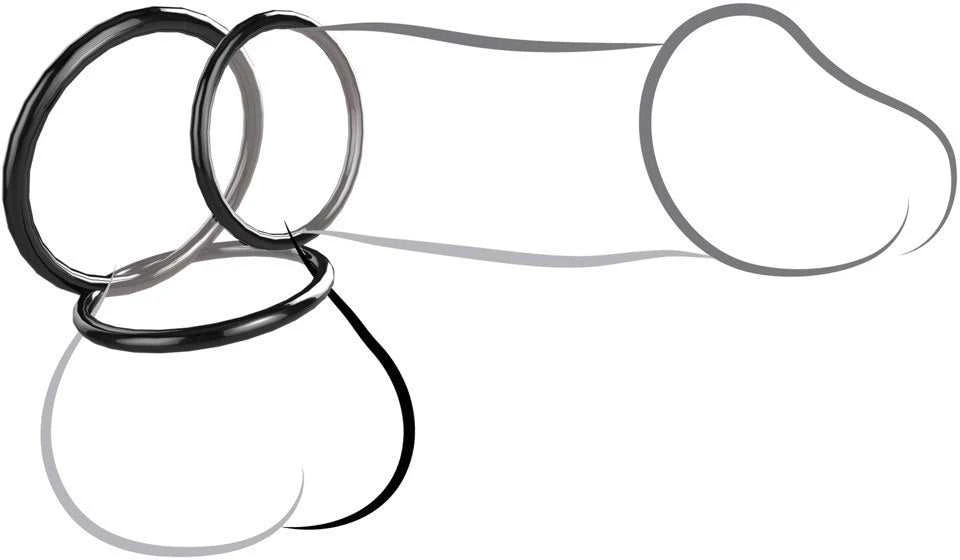 Pipedream FCR Silicone 3 Ring Stamina Se