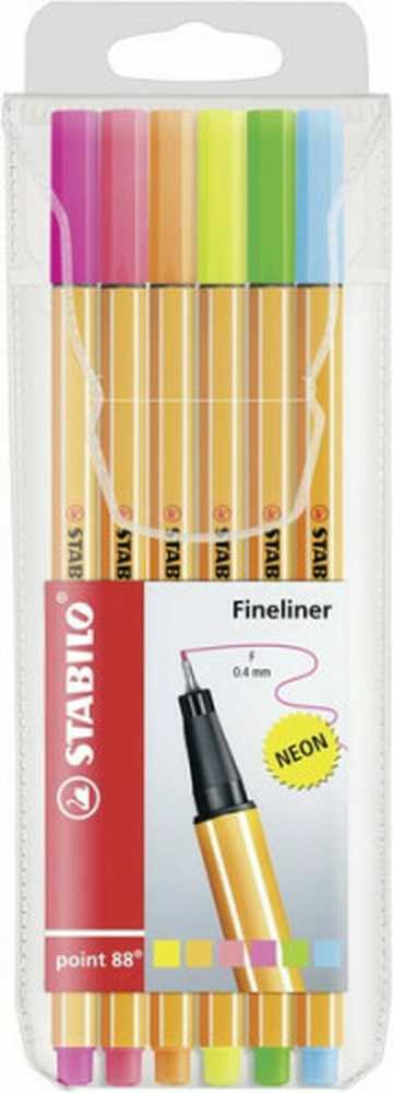 POINT 88 FINISH PENTER RINKINYS 6 SPALVOS NEONINIS STABILO 88/6-1