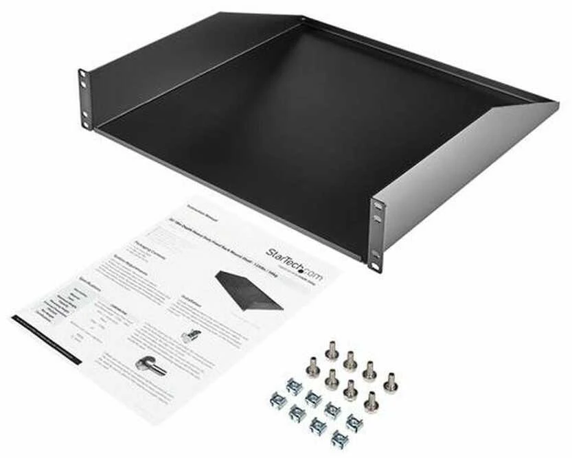 StarTech 19'' 2U lentyna Juoda (CABSHELFHD)