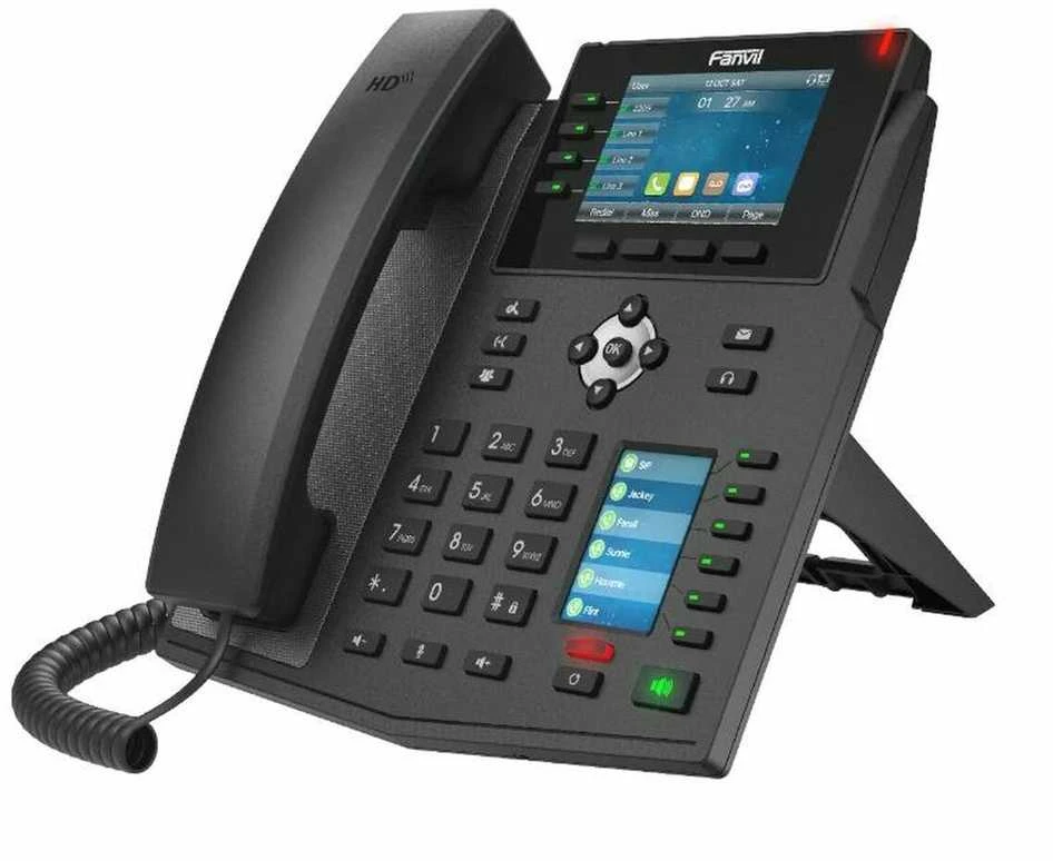 FNV Fanvil X5U IP telefonas Juoda 16 linijos LCD „Wi-Fi“