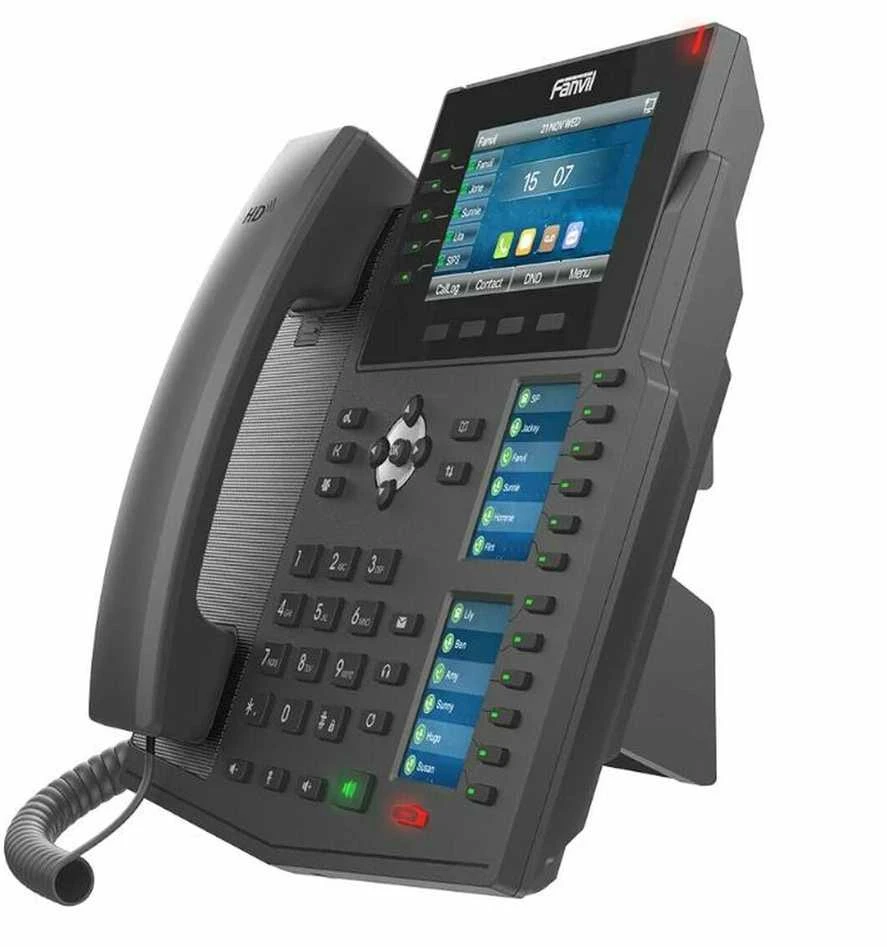 FNV Fanvil X6U V2 IP telefonas Juoda 20 linijos LCD „Wi-Fi“