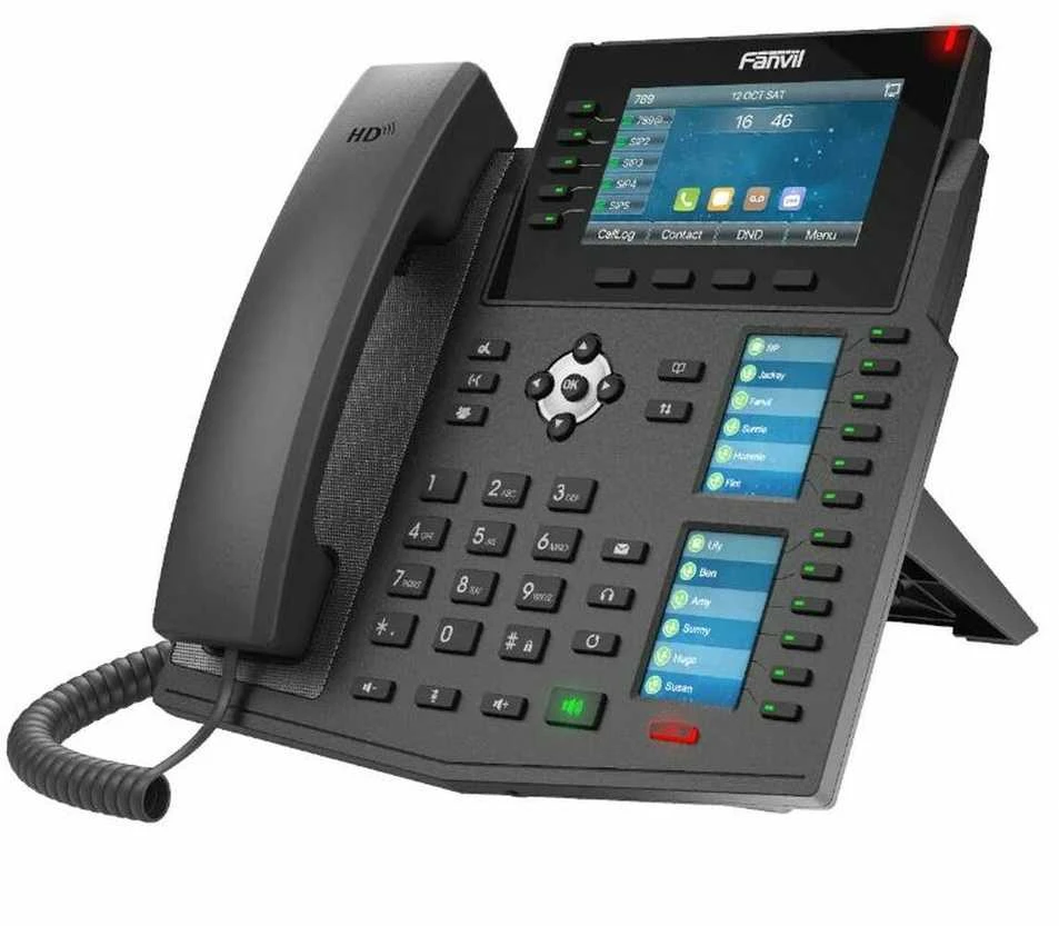 FNV Fanvil X6U V2 IP telefonas Juoda 20 linijos LCD „Wi-Fi“