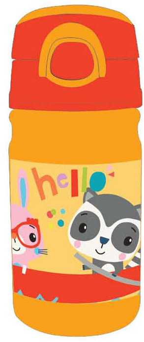 Fisher-Price Animals Hello plastikinis buteliukas su kabliuku 350 ml
