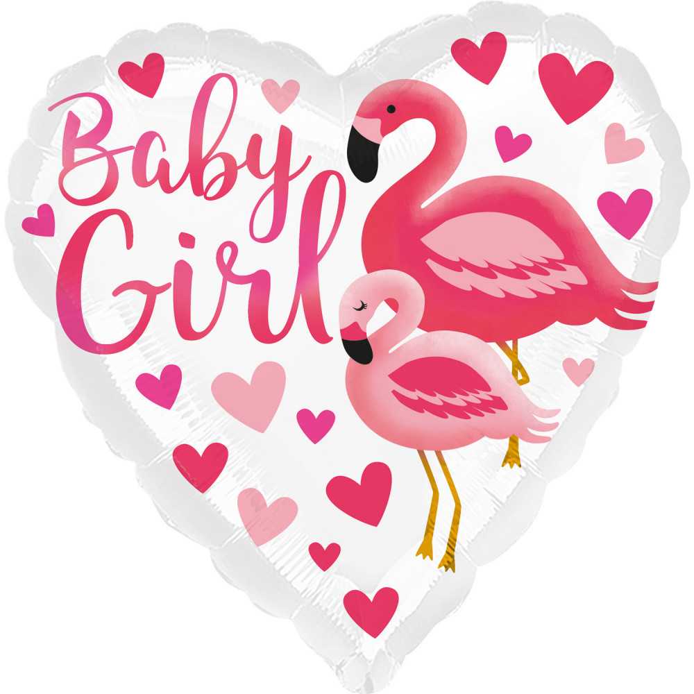 Usorteret Baby Girl Flamingo folieballon