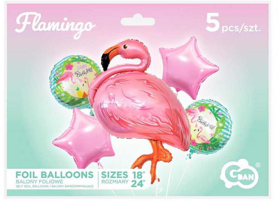 GoDan Foil balionų rinkinys Flaming 5 vnt BZ-HFLA