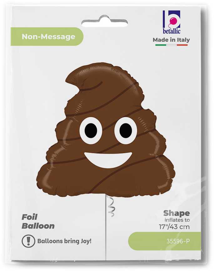 Folinis balionas „Emoji Poo“ 43 cm