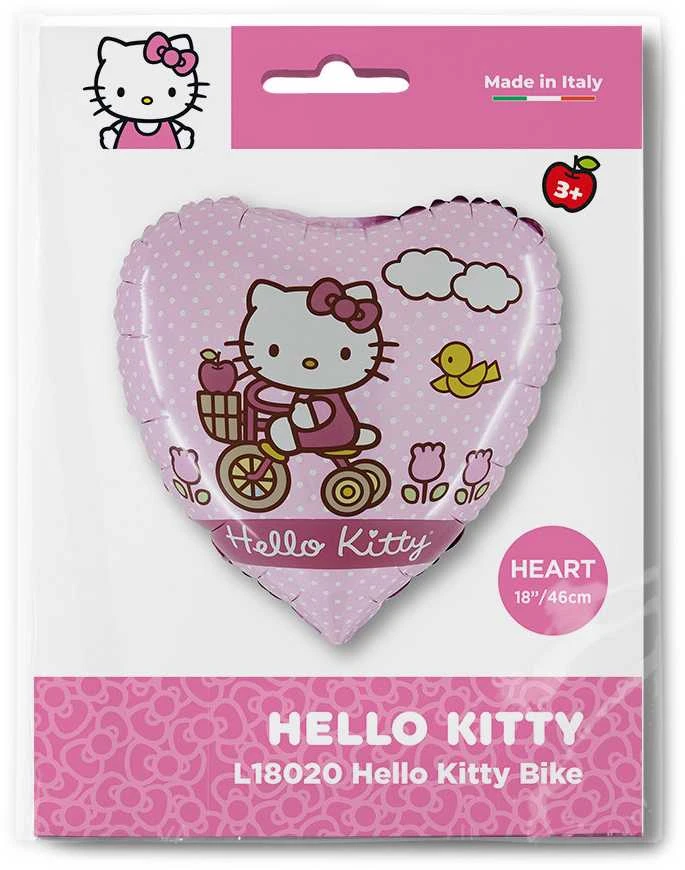 Folinis balionas „Hello Kitty“ dviračio formos, 46 cm