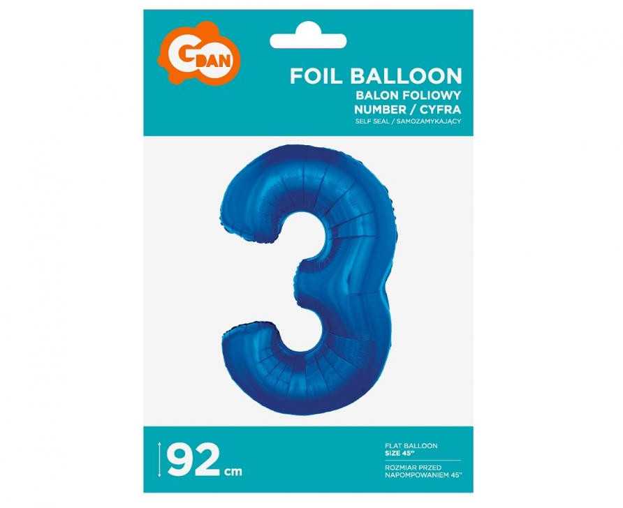 GoDan BALON FOL 3 NIEB 92CM GO FG-C85N3 PBH