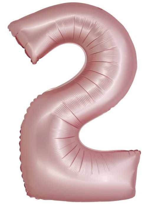 GoDan Smart folijos balionas, numeris 2, matinė rožinė, 76 cm GoDan