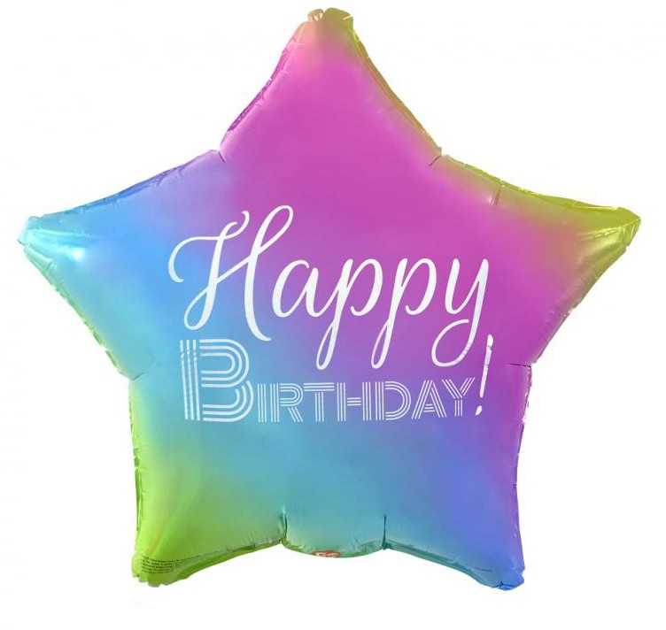 GoDan Balon foliowy Happy B-day gwiazda FG-GHBT 70764