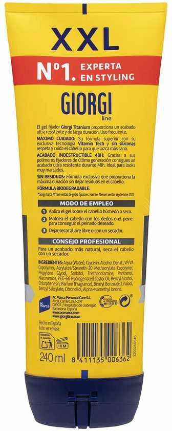 Giorgi Line Absolute Titanium Gel Fijador Indestructible N9 želė 240ml