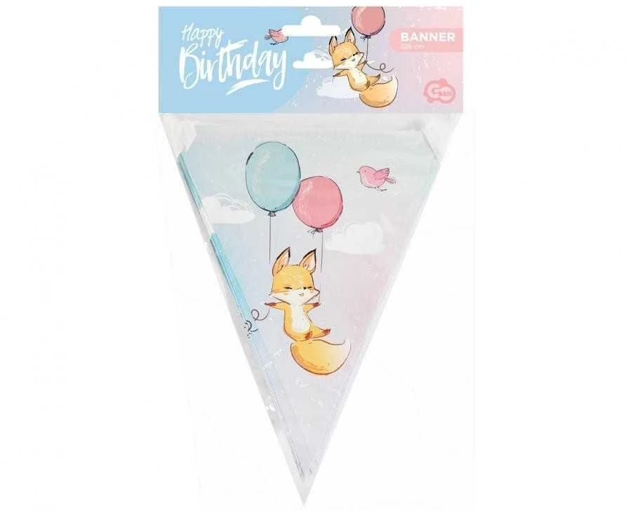 „Fox Fox“ gimtadienio reklaminė juosta 326 cm