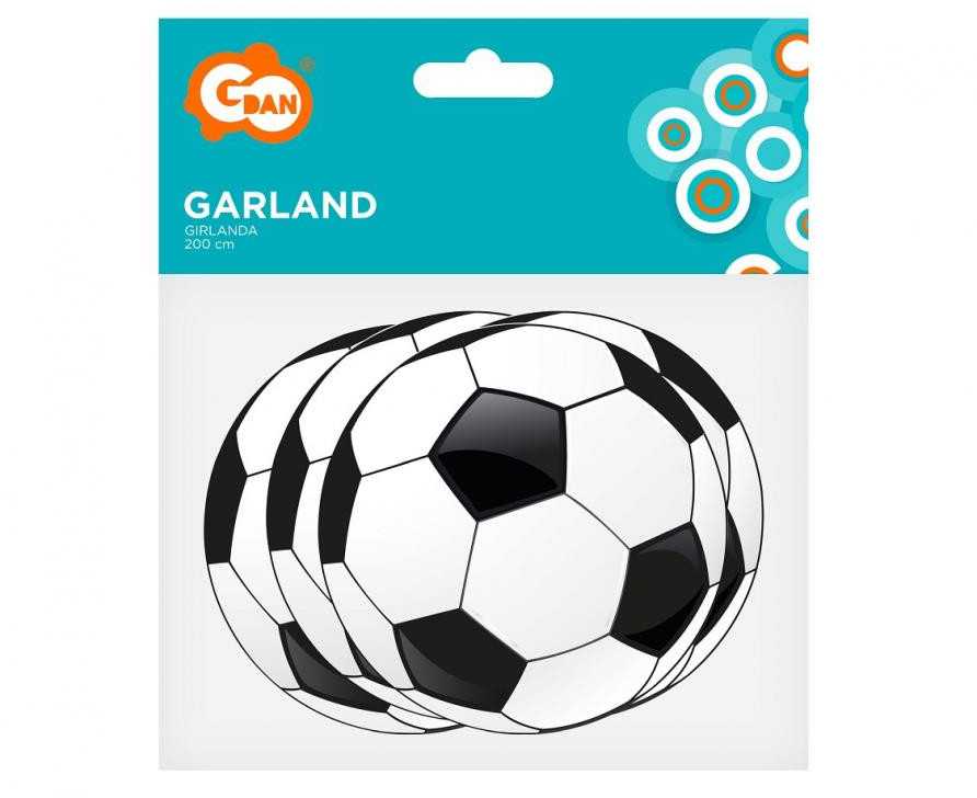 Futbolas Futbolo popierinė girlianda 200 cm