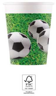 GoDan Popierius puodeliai Futbolas Šalis, 200ml 8vnt